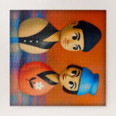 ニコとハナパズル。 20 X 20インチ。 ジグソーパズル (横)