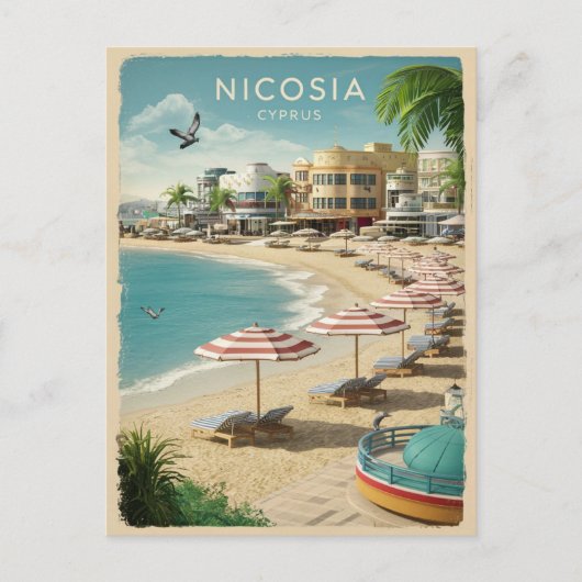 ニコシア，キプロスの首都ヴィンテージ記念品 ポストカード (正面)