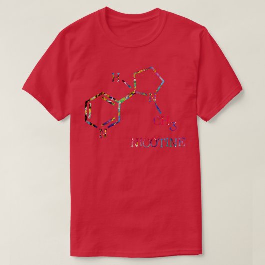 ニコチン分子1 Tシャツ (デザイン正面)