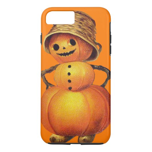 ニコニコかぼちゃ雪だるまオレンジ Case-Mate iPhoneケース (裏面)