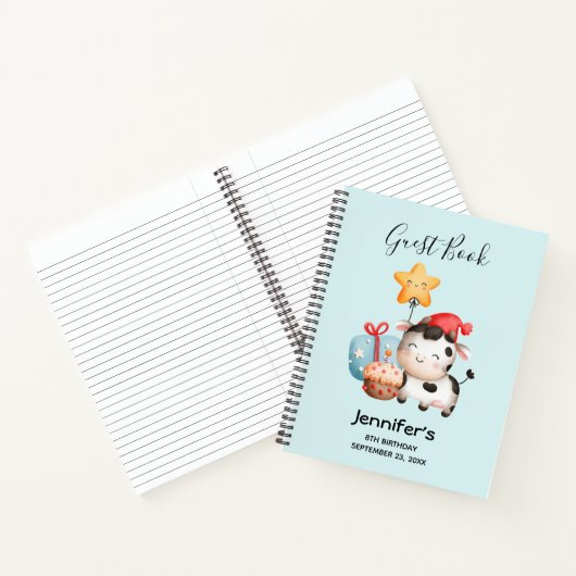 ニコニコかわいい愛らしい誕生日ゲストブック ノートブック (内部)