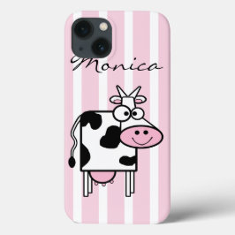 ニコニコガーリーアニマルプリントモノグラムの iPhone 13ケース