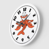 ニコニコロブスターキャラクター ラージ壁時計 (傾斜)