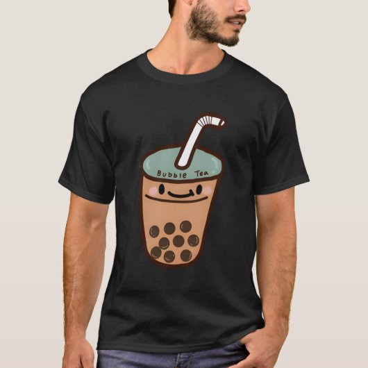 ニコニコ乳泡茶ボバ茶 Tシャツ (正面)