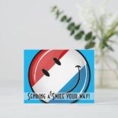 ニコニコ国旗 ポストカード (スタンド正面)