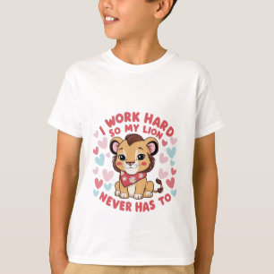 ニコニコ獅子 – かわいい幸せベビー獅子Tシャツ Tシャツ