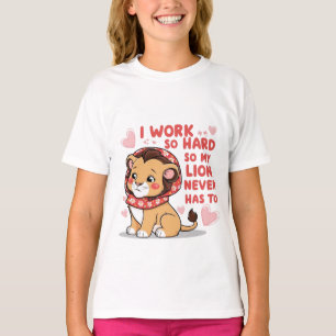 ニコニコ獅子 – かわいい幸せベビー獅子Tシャツ Tシャツ