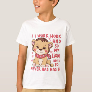 ニコニコ獅子 – かわいい幸せベビー獅子Tシャツ Tシャツ