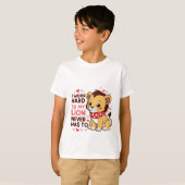 ニコニコ獅子 – かわいい幸せベビー獅子Tシャツ Tシャツ (正面フル)