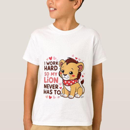 ニコニコ獅子 – かわいい幸せベビー獅子Tシャツ Tシャツ (正面)