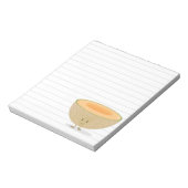 ニコニコ白い灰色の線 ノートパッド (回転)