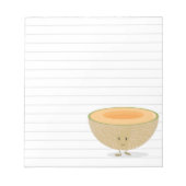 ニコニコ白い灰色の線 ノートパッド (正面)