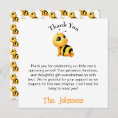 ニコニコ蜂ベビーシャワーサンキューカード サンキューカード (正面/裏面)