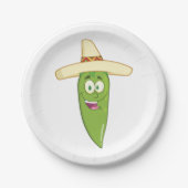 ニコニコ青唐辛子 ペーパープレート (正面)