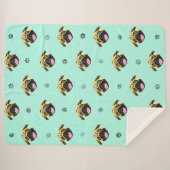 ニコニコ顔フリースブランケット シェルパブランケット (正面(横))