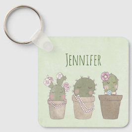 ニコニコCactusトリオウォーターデザイン キーホルダー
