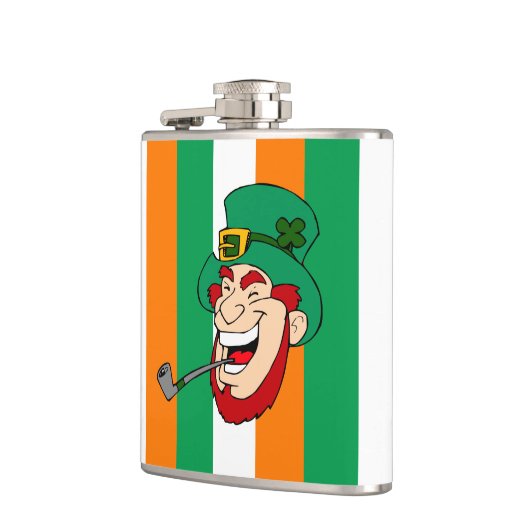 ニコニコLeprechaun St. Patrick's Day フラスク (左)