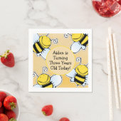 ニコニハニービーカスタム誕生日 スタンダードカクテルナプキン (インサイチュ)