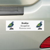 ニコバルハトの鳥の漫画イラストレーション バンパーステッカー (車上)