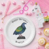 ニコバルハトの鳥の漫画イラストレーション ペーパープレート (パーティー)