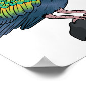 ニコバルハトの鳥の漫画イラストレーション ポスター (角)