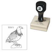 ニコバルハトの鳥の漫画イラストレーション ラバースタンプ (押印)