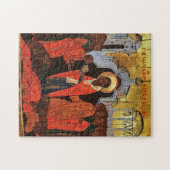 ニコメディアのアイコンで燃えた聖人 ジグソーパズル (横)