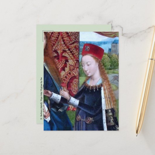 ニコメディアの聖バーバラ(詳細; M 070) ポストカード (正面/裏面インサイチュ)