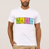ニコラの周期表名のシャツ Tシャツ (正面)