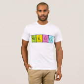 ニコラの周期表名のシャツ Tシャツ (正面フル)