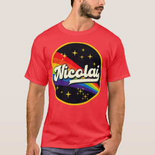 ニコライレインボーイン宇宙ヴィンテージスタイル Tシャツ