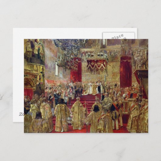 ニコライ2世の戴冠式勉強 ポストカード (正面/裏面)