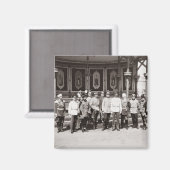 ニコライ2世(1868年~1918年)が庭に立つ マグネット (正面/裏面)