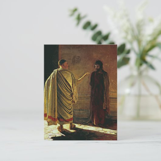 ニコライ・ゲ – 真実とは何か。キリストとピラト ポストカード (スタンド正面)