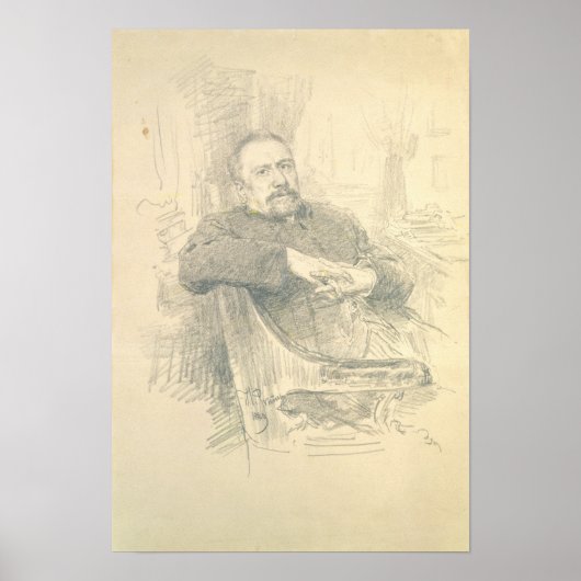 ニコライ・レスコフポートレート, 1889 ポスター (正面)