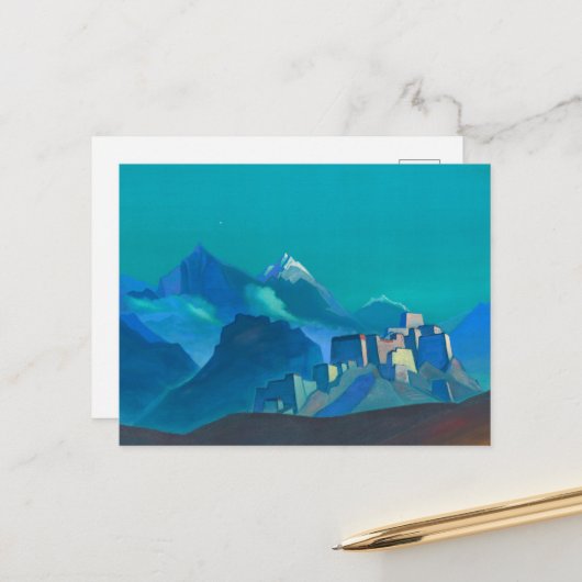 ニコライ・ローリッチによる朝のスター シーズンポストカード (正面/裏面インサイチュ)