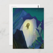 ニコライ・ローリヒによる「砂漠のキリスト」 ポストカード (正面/裏面)