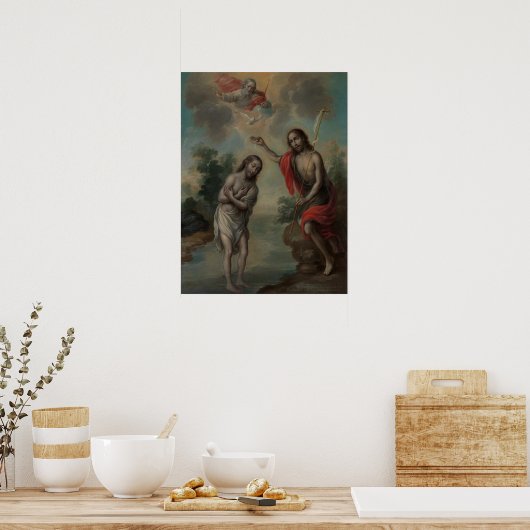 ニコラウス・エネルギケによるキリストのバプテスマ ポスター (キッチン)