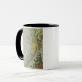 ニコラウス・コペルニクス(1473-1543年)、地図からの詳細 マグカップ (正面左)