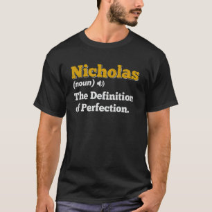 ニコラスギフト名パーソナライズされた誕生日名Defi Tシャツ