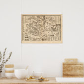 ニコラスデファーのヴェネツィアの地図1725 ポスター (キッチン)