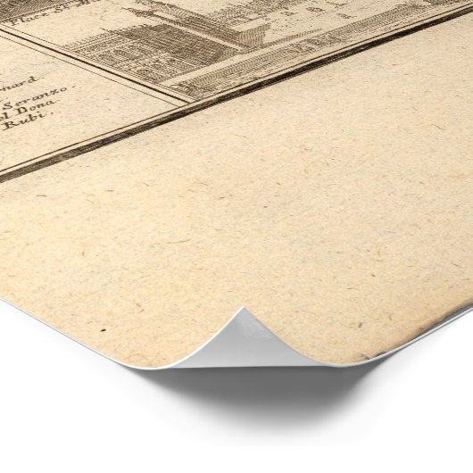 ニコラスデファーのヴェネツィアの地図1725 ポスター (角)