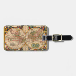 ニコラスヴィシュエの旧世界の地図 ラゲッジタグ