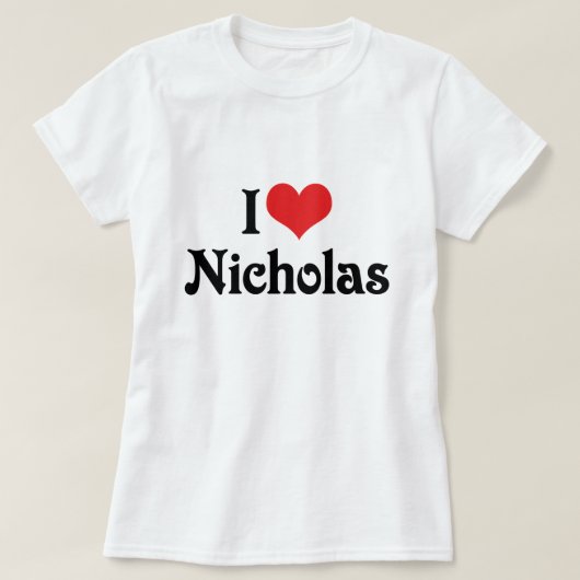 ニコラス大好き Tシャツ (デザイン正面)