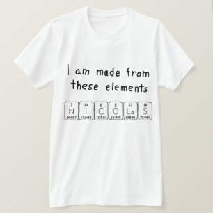 ニコラス期表名のシャツ Tシャツ