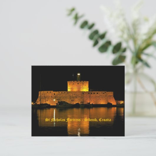 ニコラス要塞 - シベニク, クロアチア ポストカード (スタンド正面)
