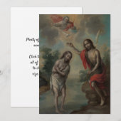 ニコラス・エンリケスによる『キリストの洗礼』 招待状 (正面/裏面)
