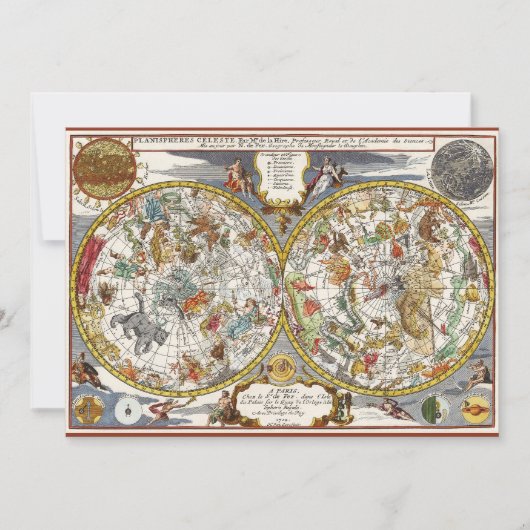ニコラス・ド・フェルによるヴィンテージ天球図星地図 (正面)