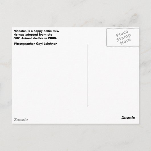 ニコラス ポストカード (裏面)