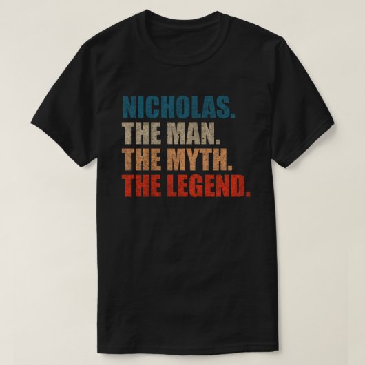 ニコラス 伝説の男 神話の人物 伝説 Tシャツ (デザイン正面)